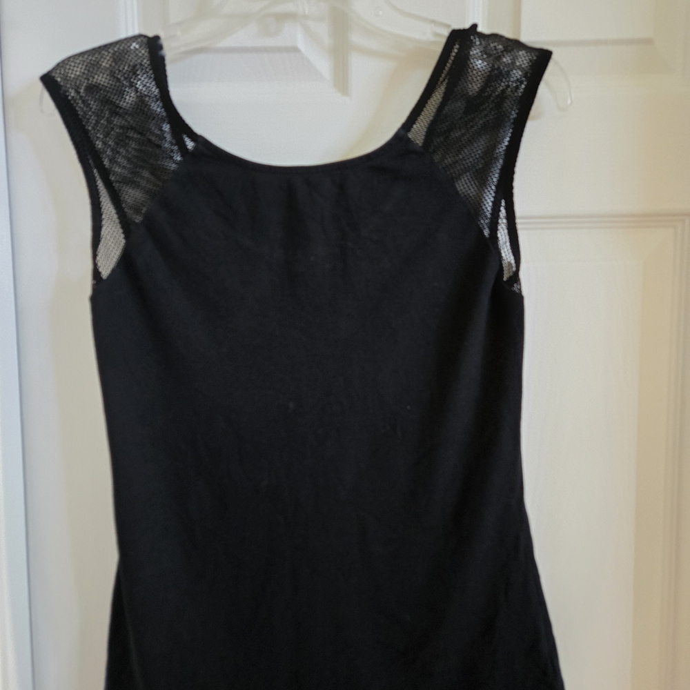 Express Black Mesh Sleeve Blouse
